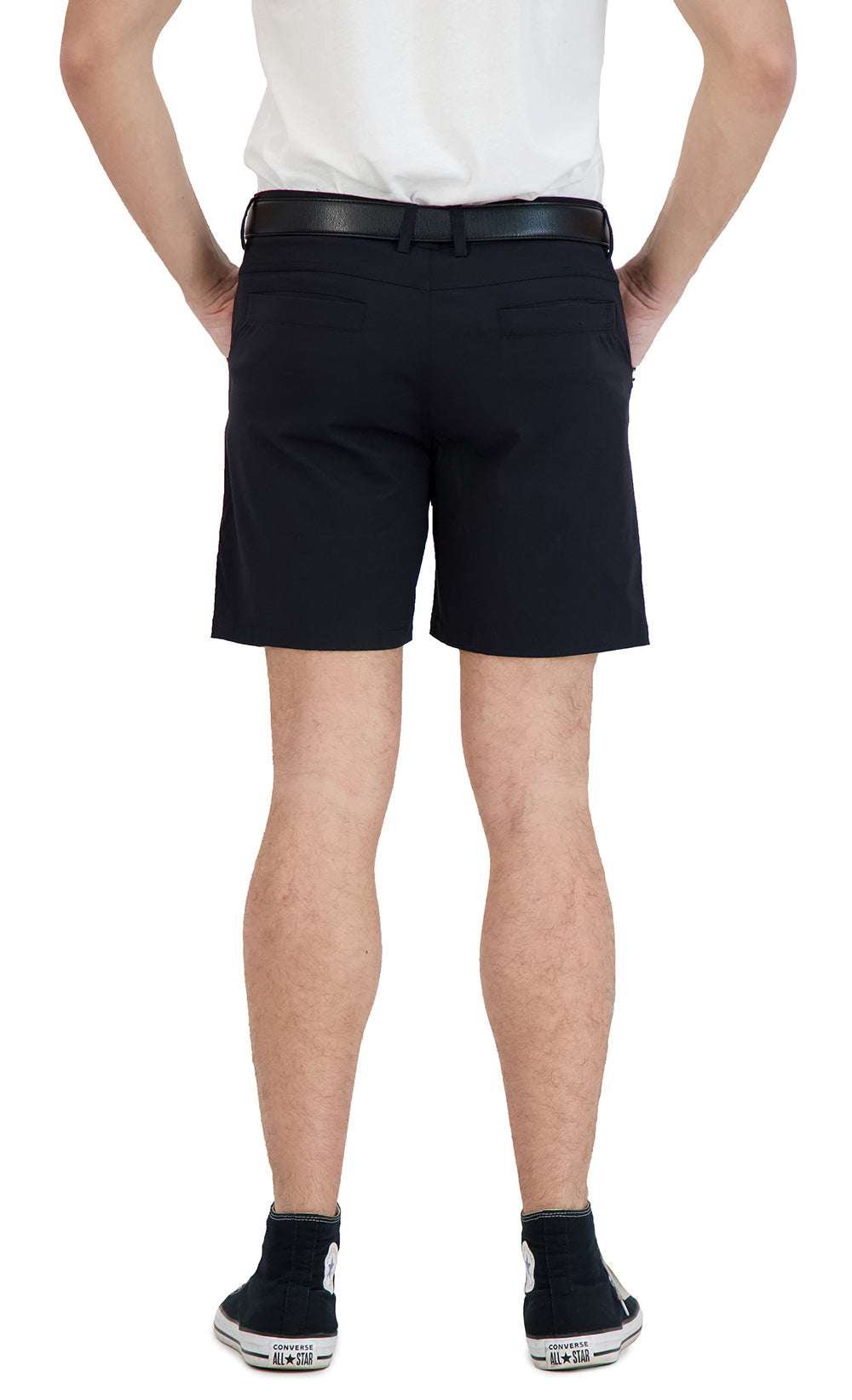 Everyday Stretch Shorts With  A Comfortable Built-in Liner - Business Casual Style- Black