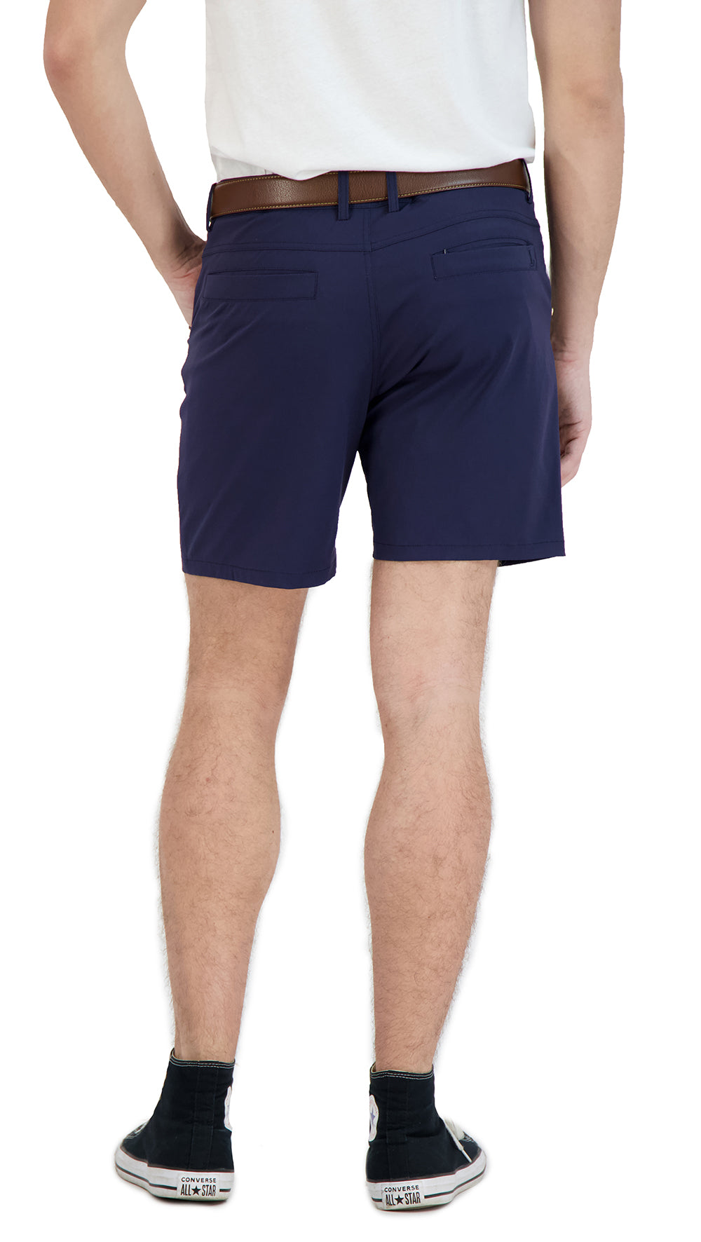 Everyday Stretch Shorts With A Comfortable Built-in Liner- Business Casual Style- Navy
