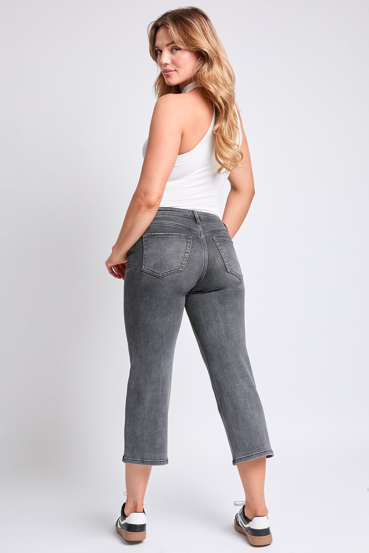 Women's Luxe High Rise Cropped Wide Leg