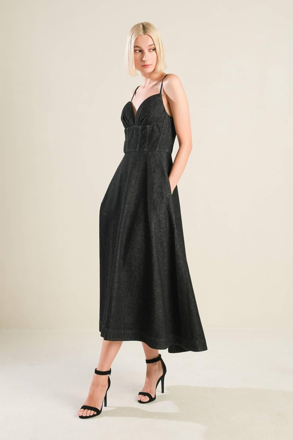 You Are My Sunshine Denim Midi Dress