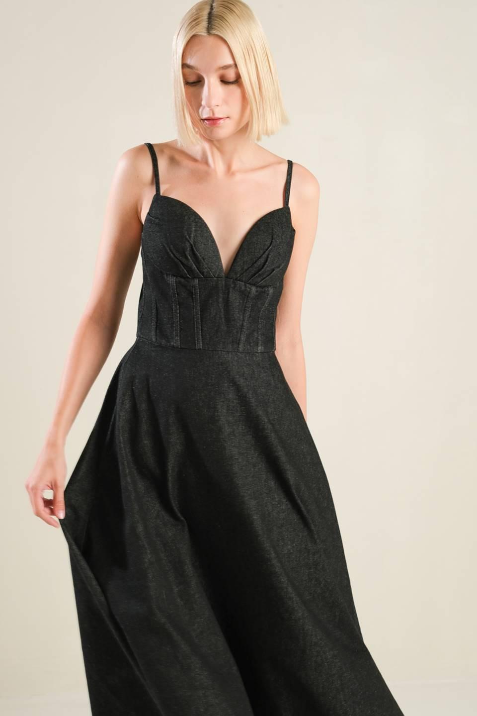 You Are My Sunshine Denim Midi Dress