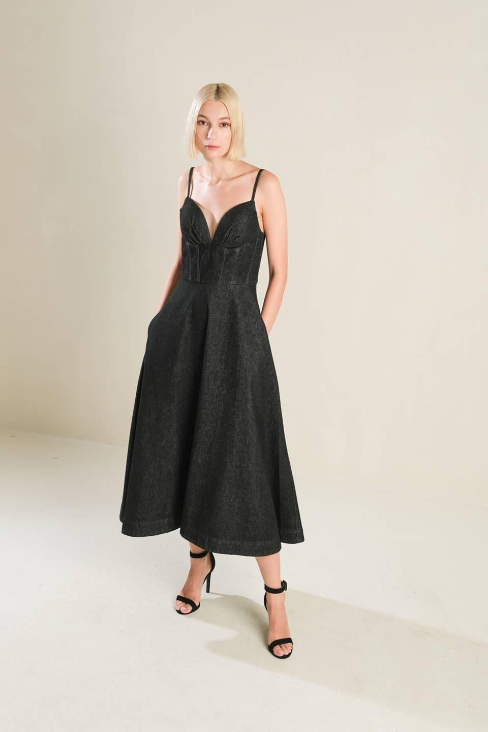 You Are My Sunshine Denim Midi Dress