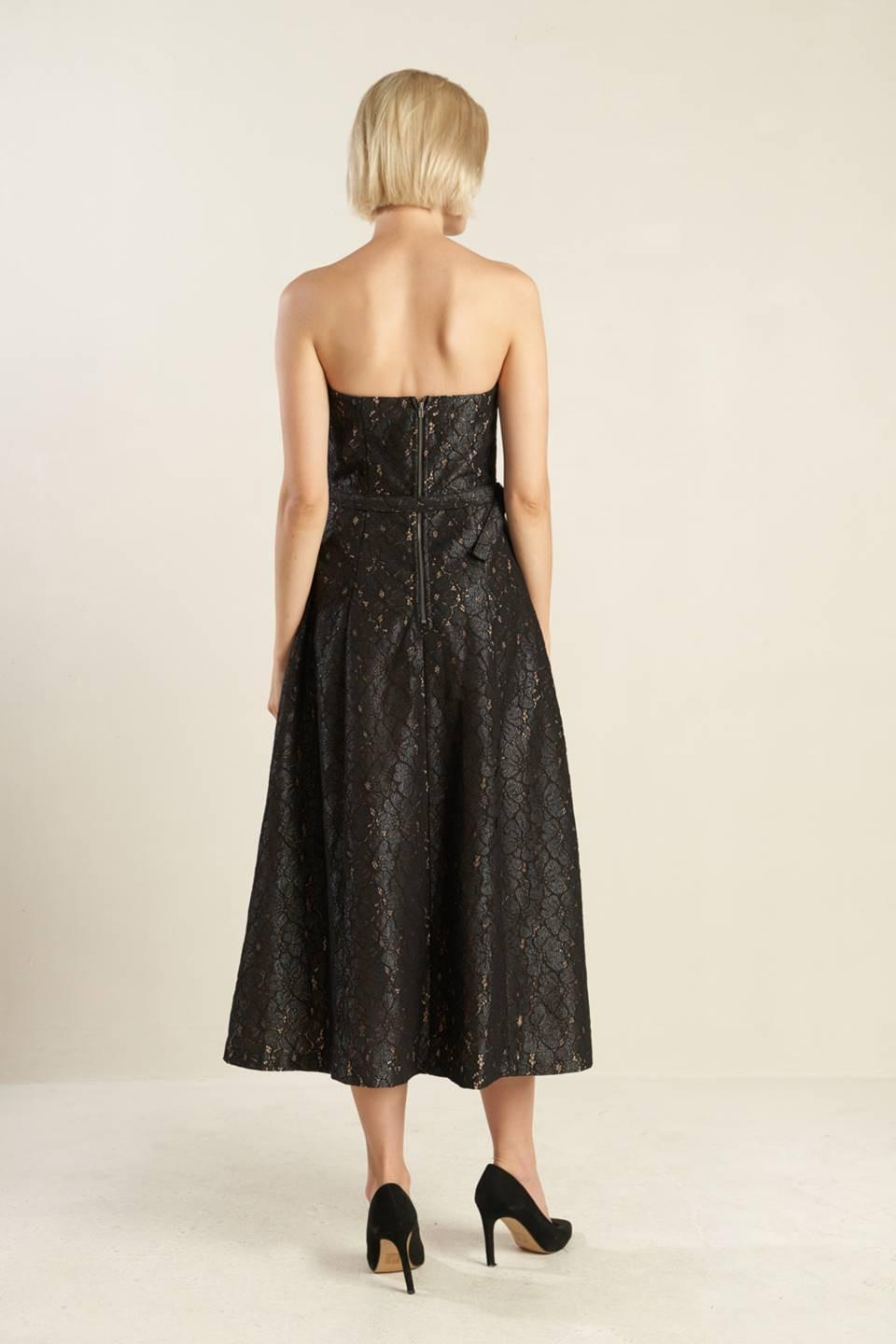 The Truth Is Woven Lace Midi Dress