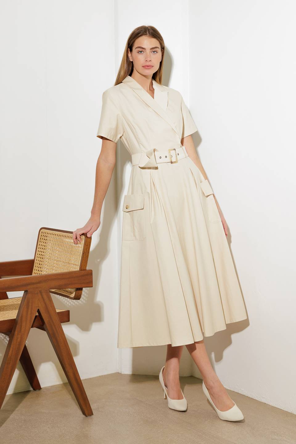 Lost In The Stars Woven Midi Dress