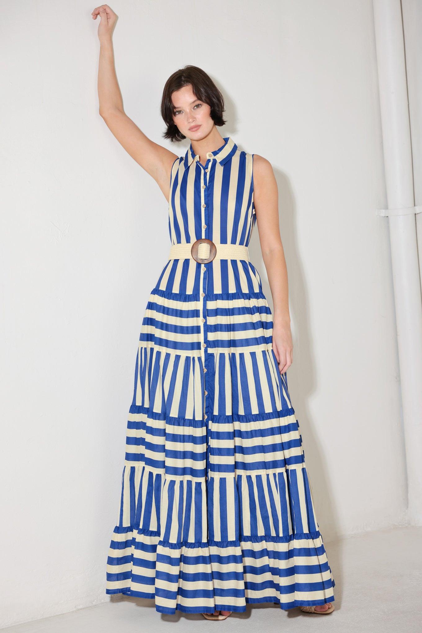 Sunset Boardwalk Stripe Maxi Dress | Includes Plus Size