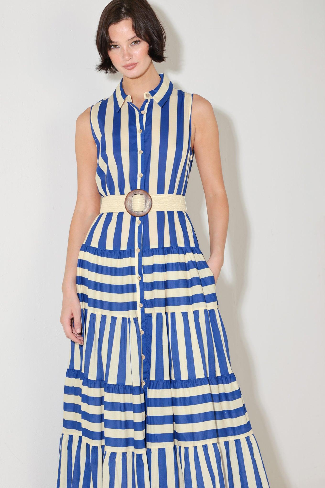 Sunset Boardwalk Stripe Maxi Dress | Includes Plus Size
