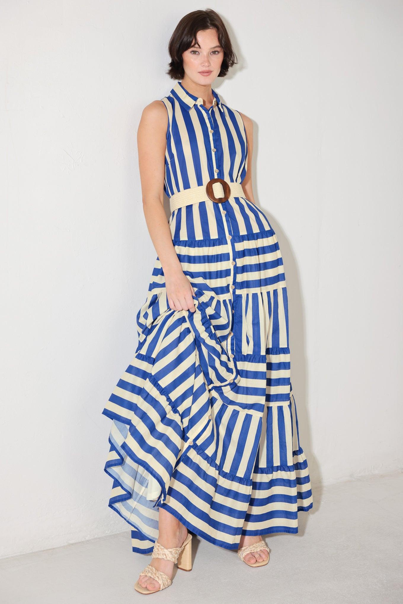 Sunset Boardwalk Stripe Maxi Dress | Includes Plus Size