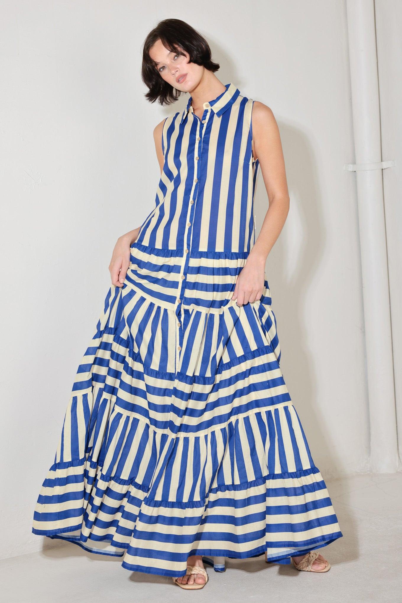 Sunset Boardwalk Stripe Maxi Dress | Includes Plus Size