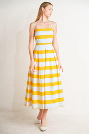 Honey Glow Woven Midi Dress