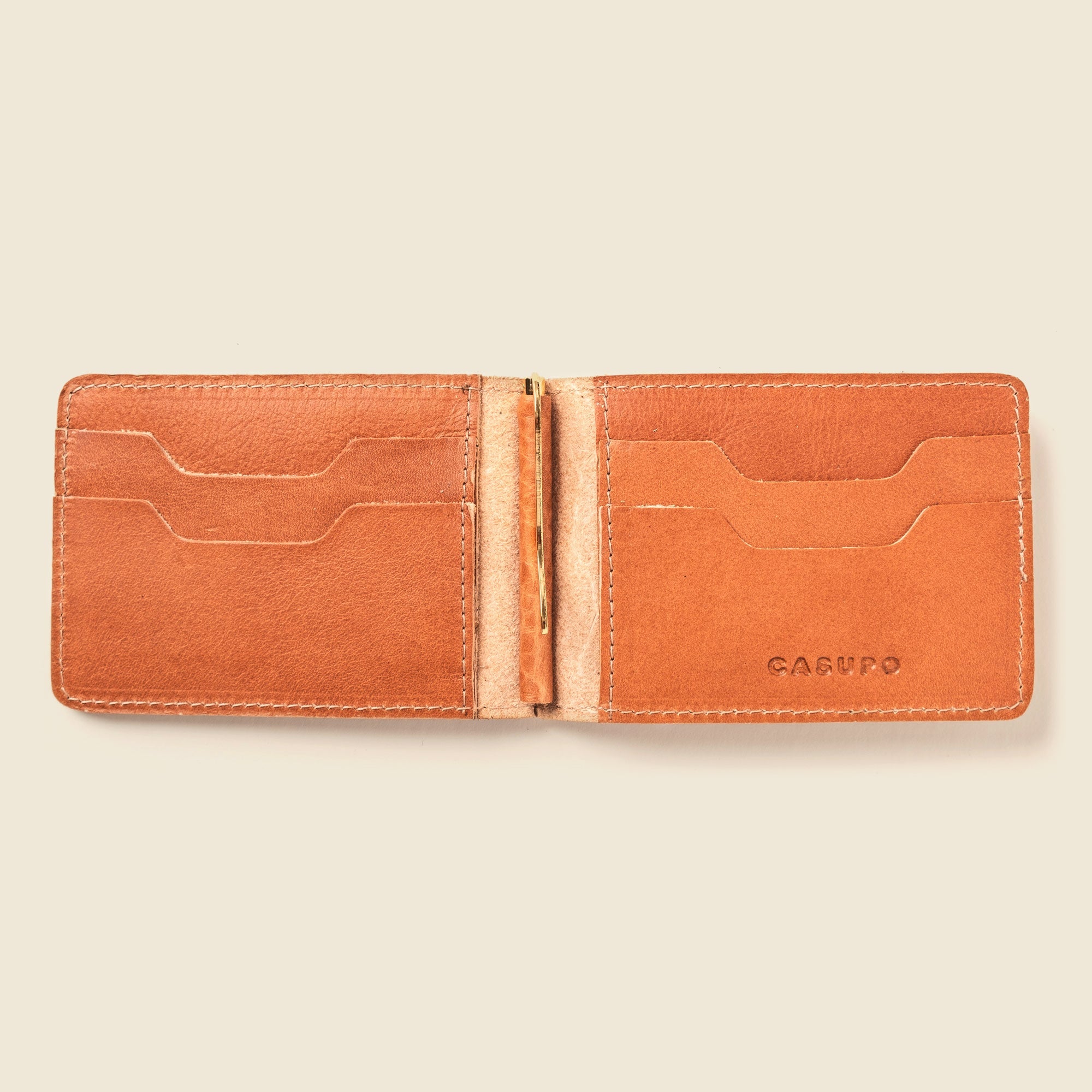 Bifold Money Clip Wallet - Natural