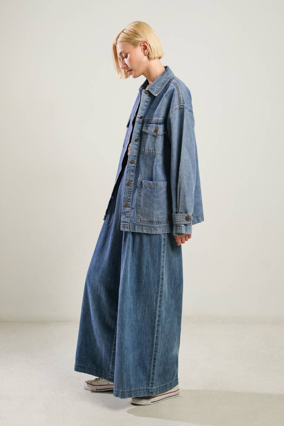 Breathtaking Charm Denim Midi Jacket