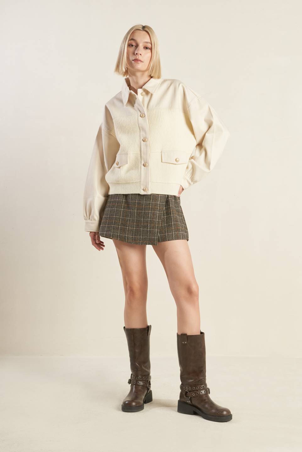 Go-getter Girl Sweater Twill Jacket
