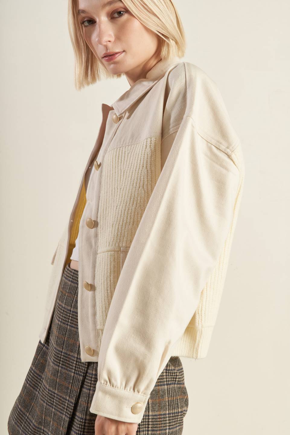Go-getter Girl Sweater Twill Jacket