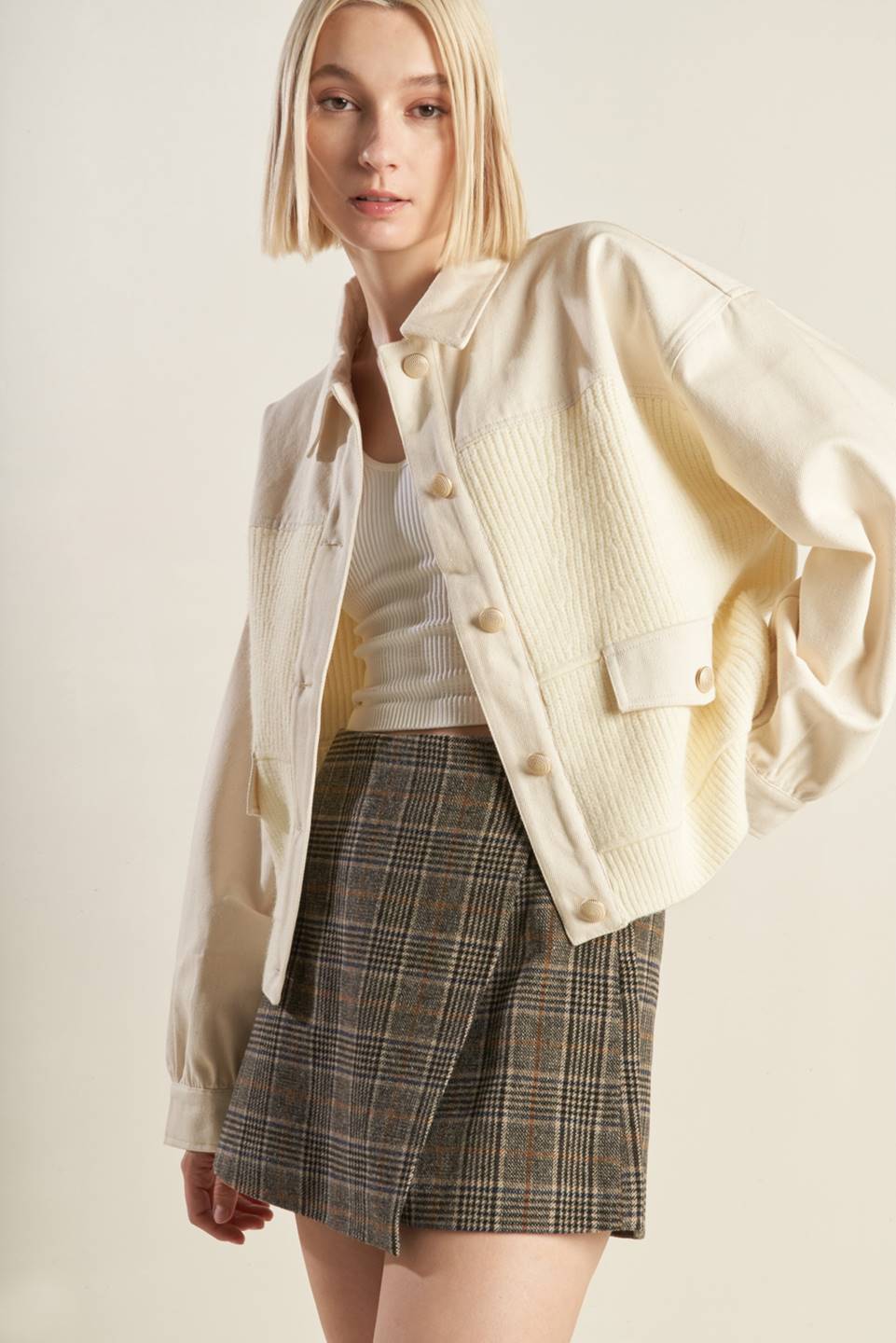 Go-getter Girl Sweater Twill Jacket