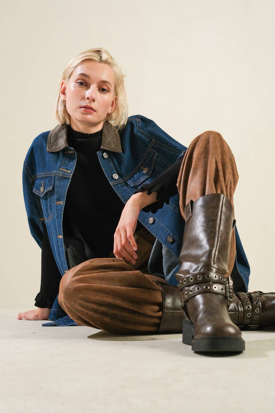 If Thou Must Love Me Denim Cape Jacket