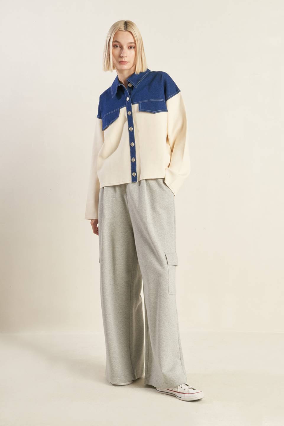 Sweet Harmony Denim Combination Jacket