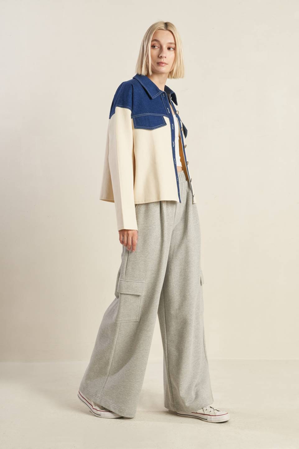 Sweet Harmony Denim Combination Jacket