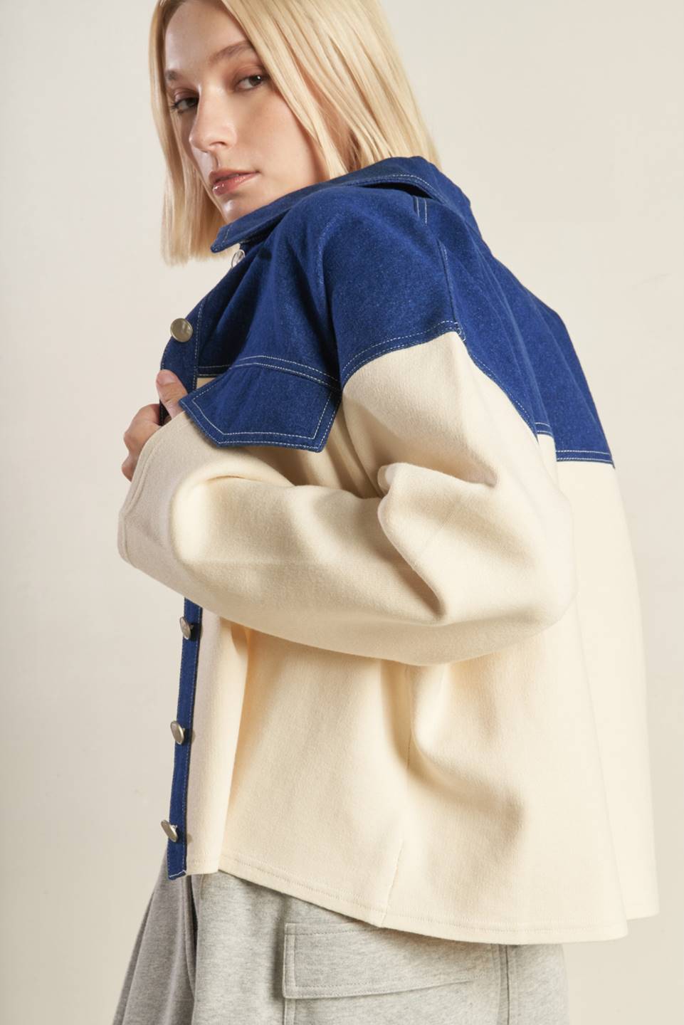 Sweet Harmony Denim Combination Jacket