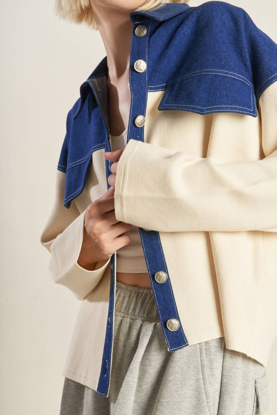 Sweet Harmony Denim Combination Jacket