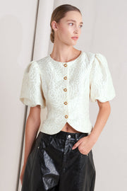 Rosé Texture Woven Top