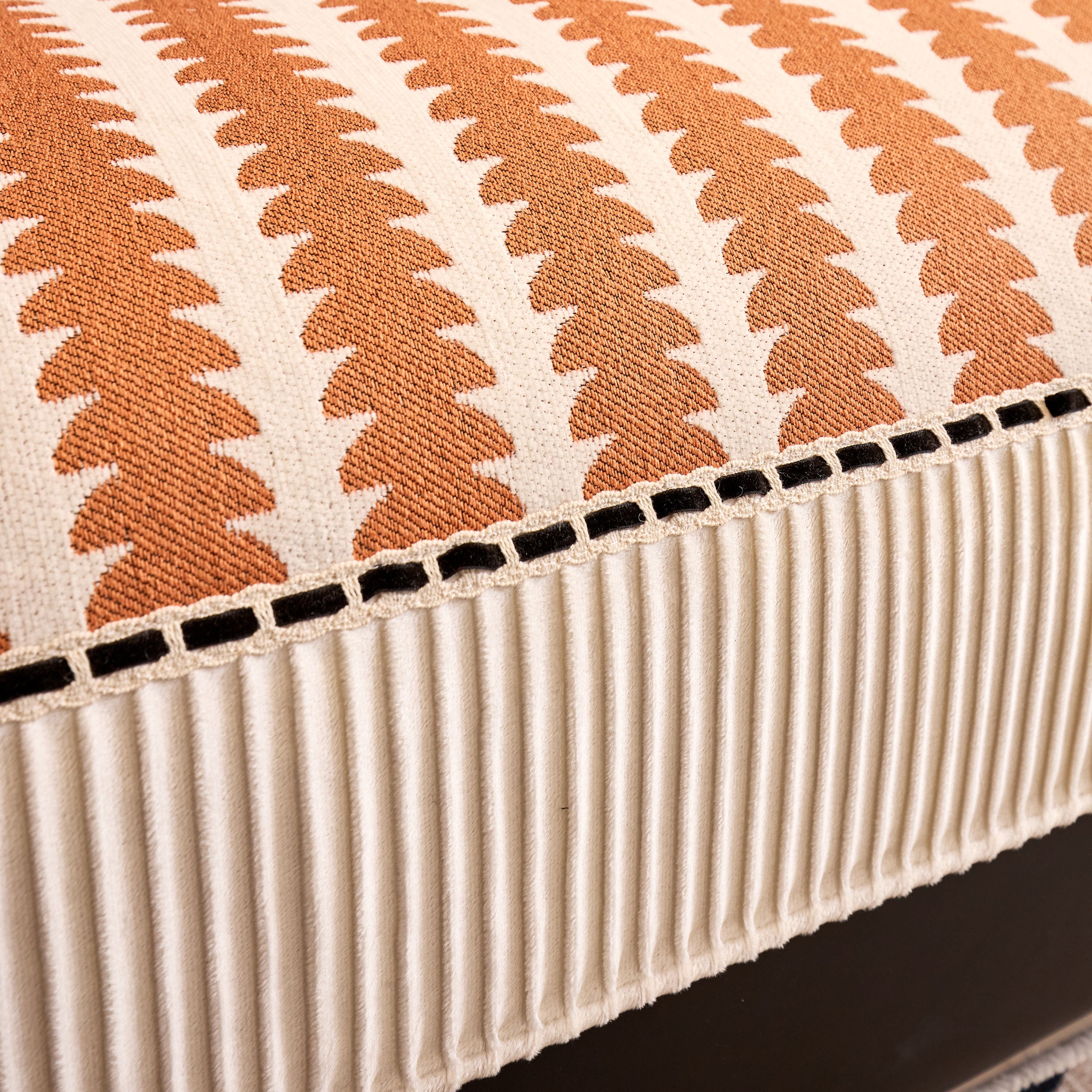 Vertical Stripes Sectional Sofa Cover Slipcover - Non-slip, Fits L-shape Couches
