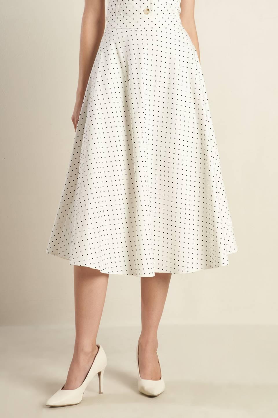 Walk With Me Woven Midi Skirt