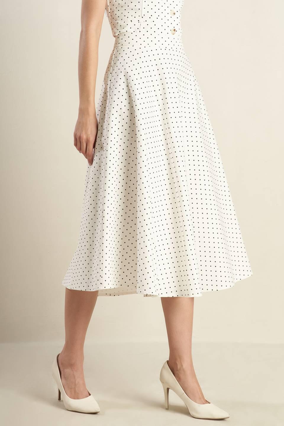 Walk With Me Woven Midi Skirt
