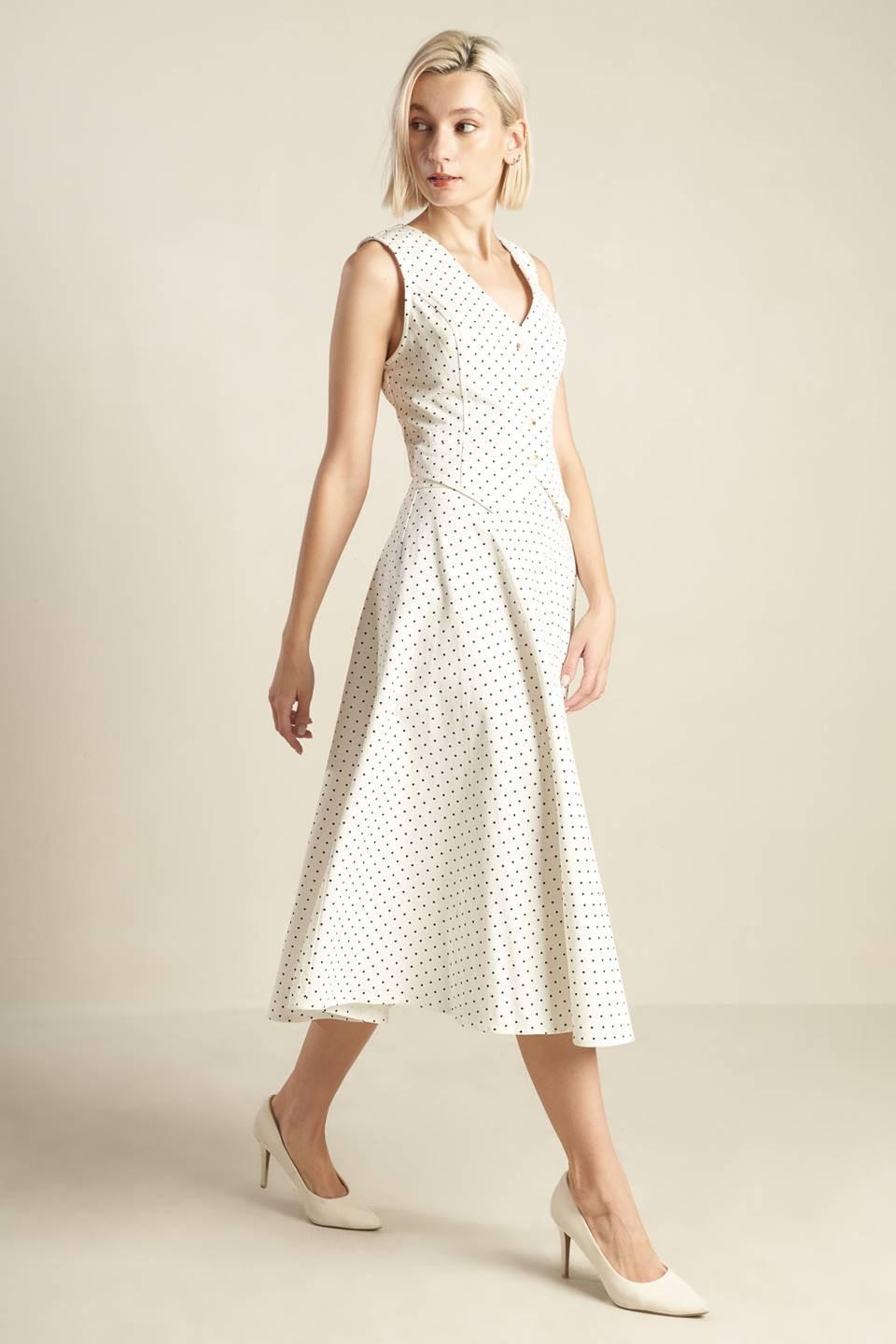 Walk With Me Woven Midi Skirt
