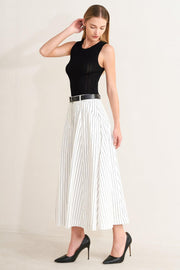 Uptown Stripe Woven Mdi Circle Skirt
