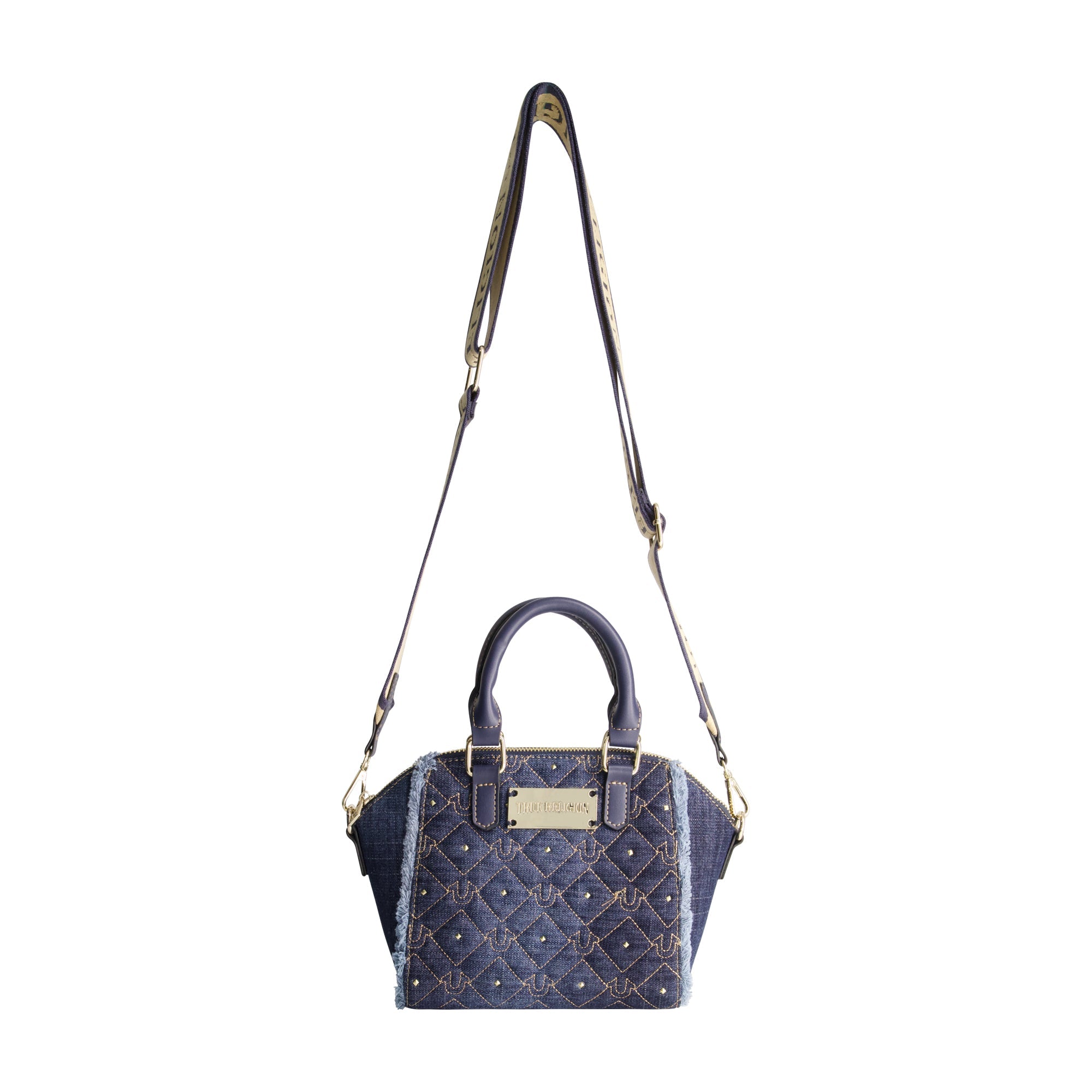 True Religion Frayed Denim Mini Satchel