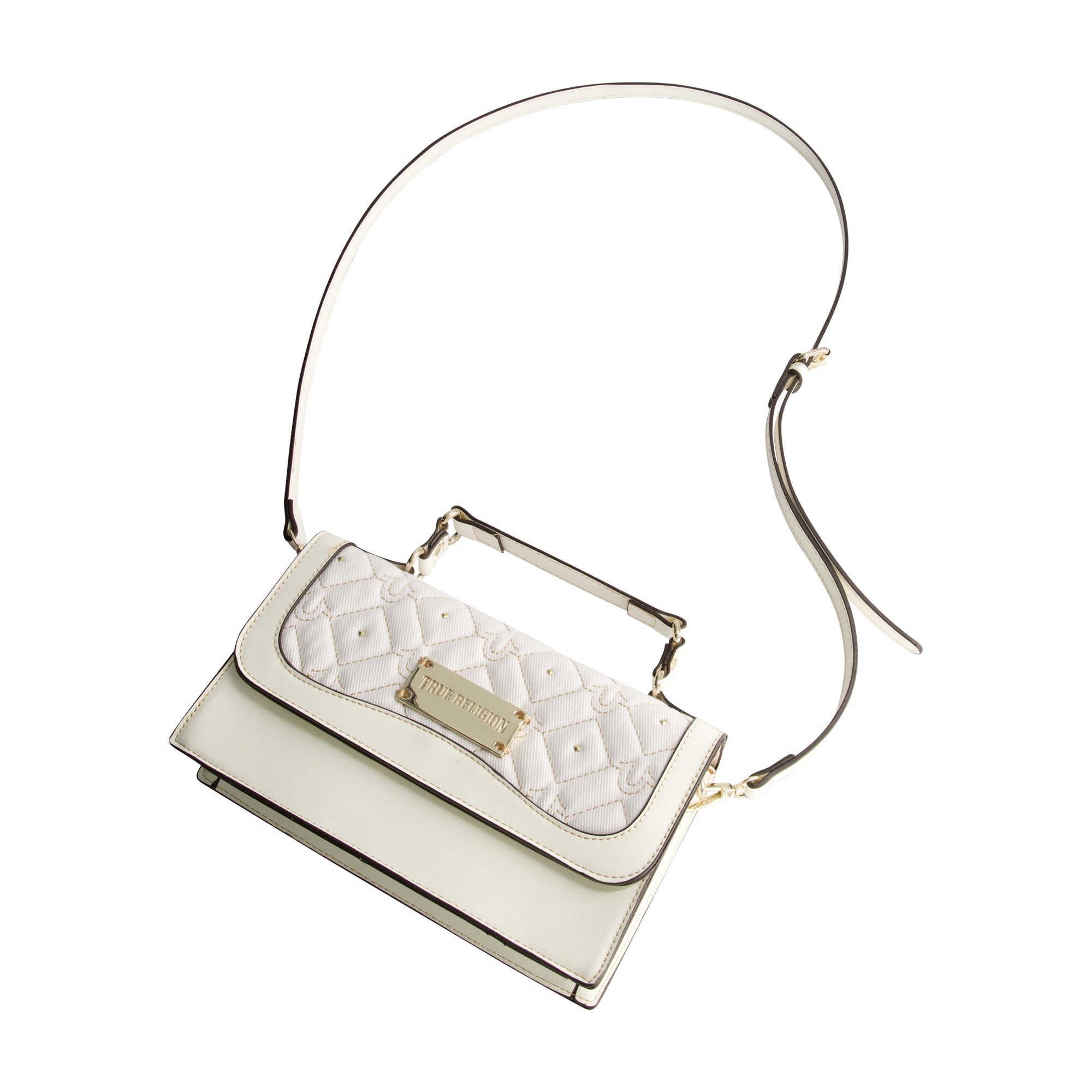 True Religion Studded Denim Flap Bag