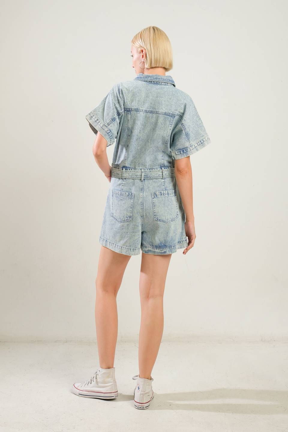 Countryside Charm Denim Romper