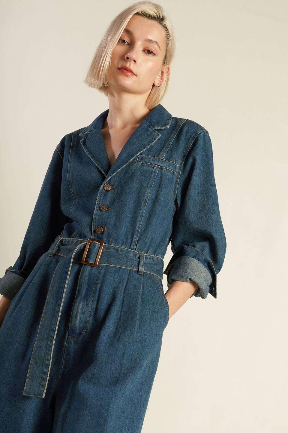 In The Details Denim Jumpsuit
