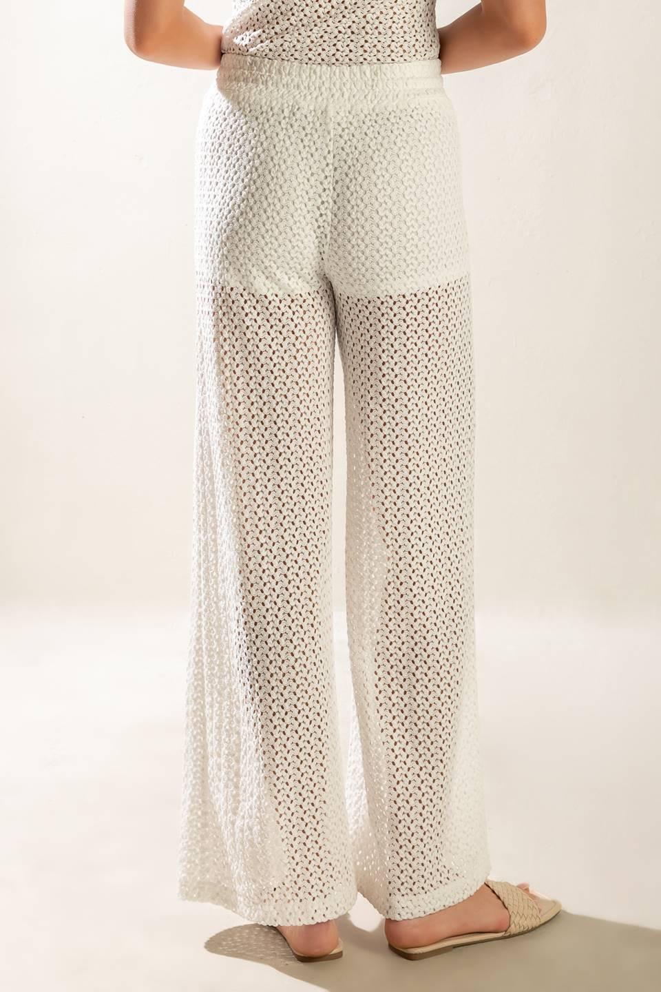 Presence Of Love Semi Sheer Knit Pants