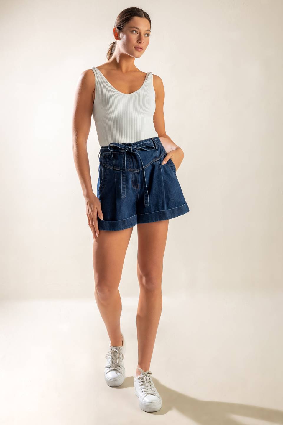 Walk In The Park Denim Shorts