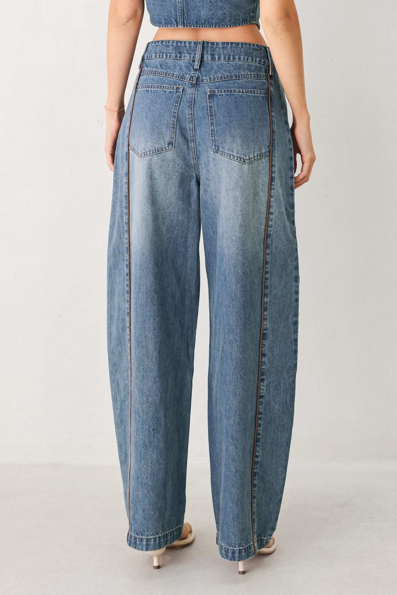 Western Muse Denim Ballon Pants