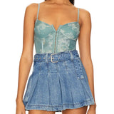 Free People Printed Night Rhythm Bodysuit Size Small