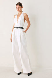 Pretty Moment Halter Woven Jumpsuit