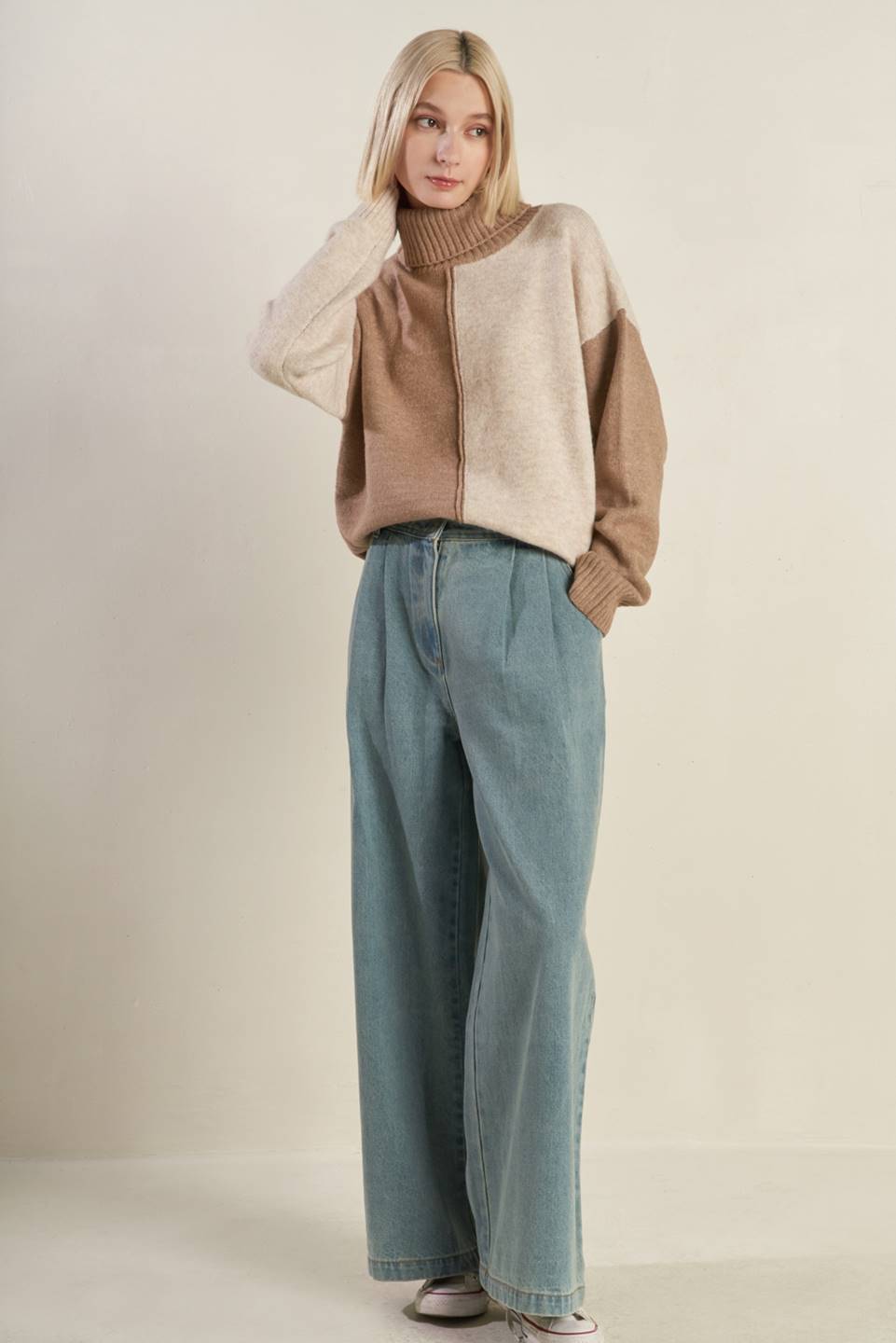 Mixed Emotions Colorblocked Sweater Top