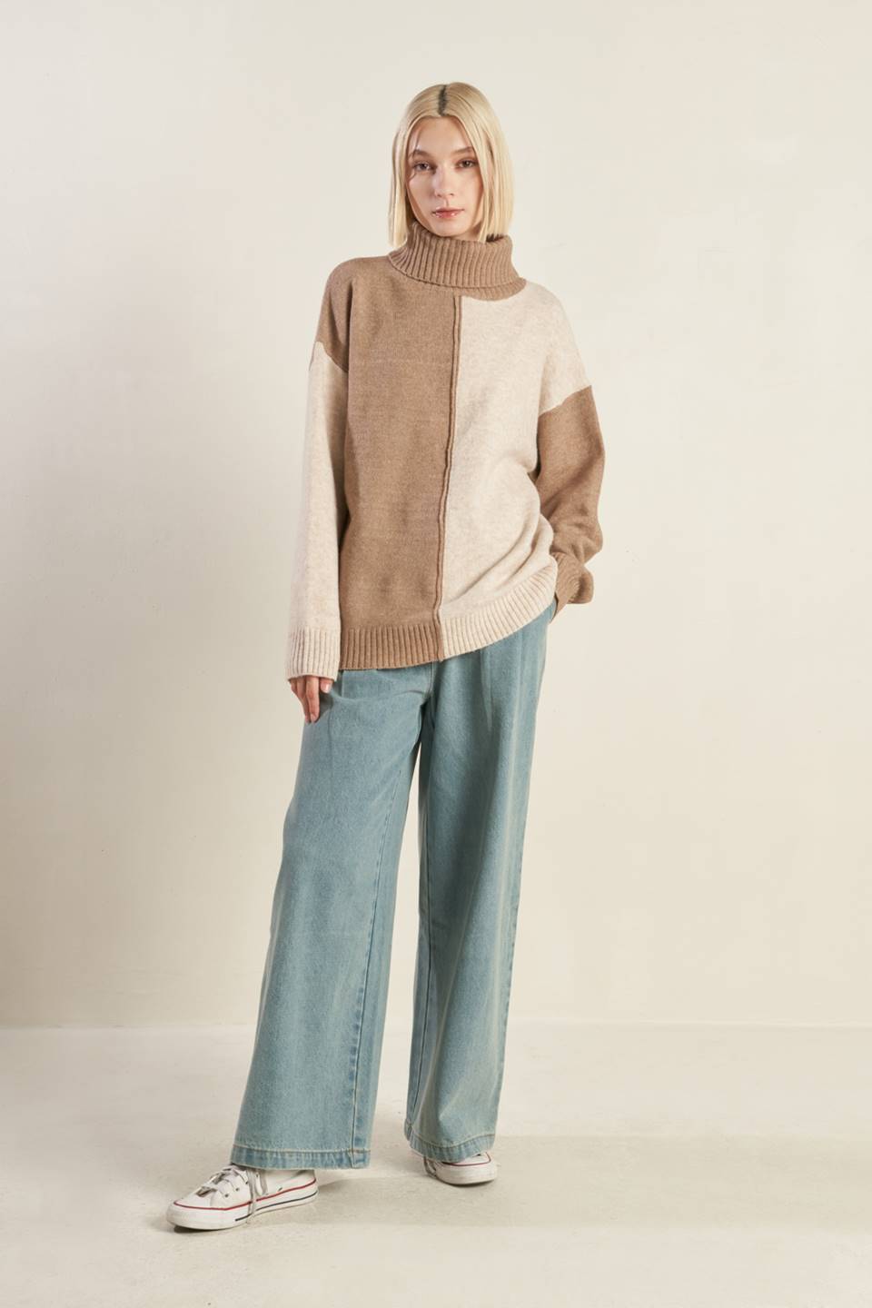 Mixed Emotions Colorblocked Sweater Top