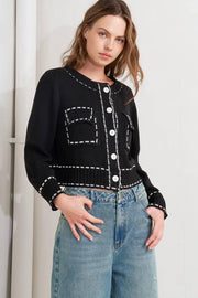 Mono Frame Sweater Knit Top