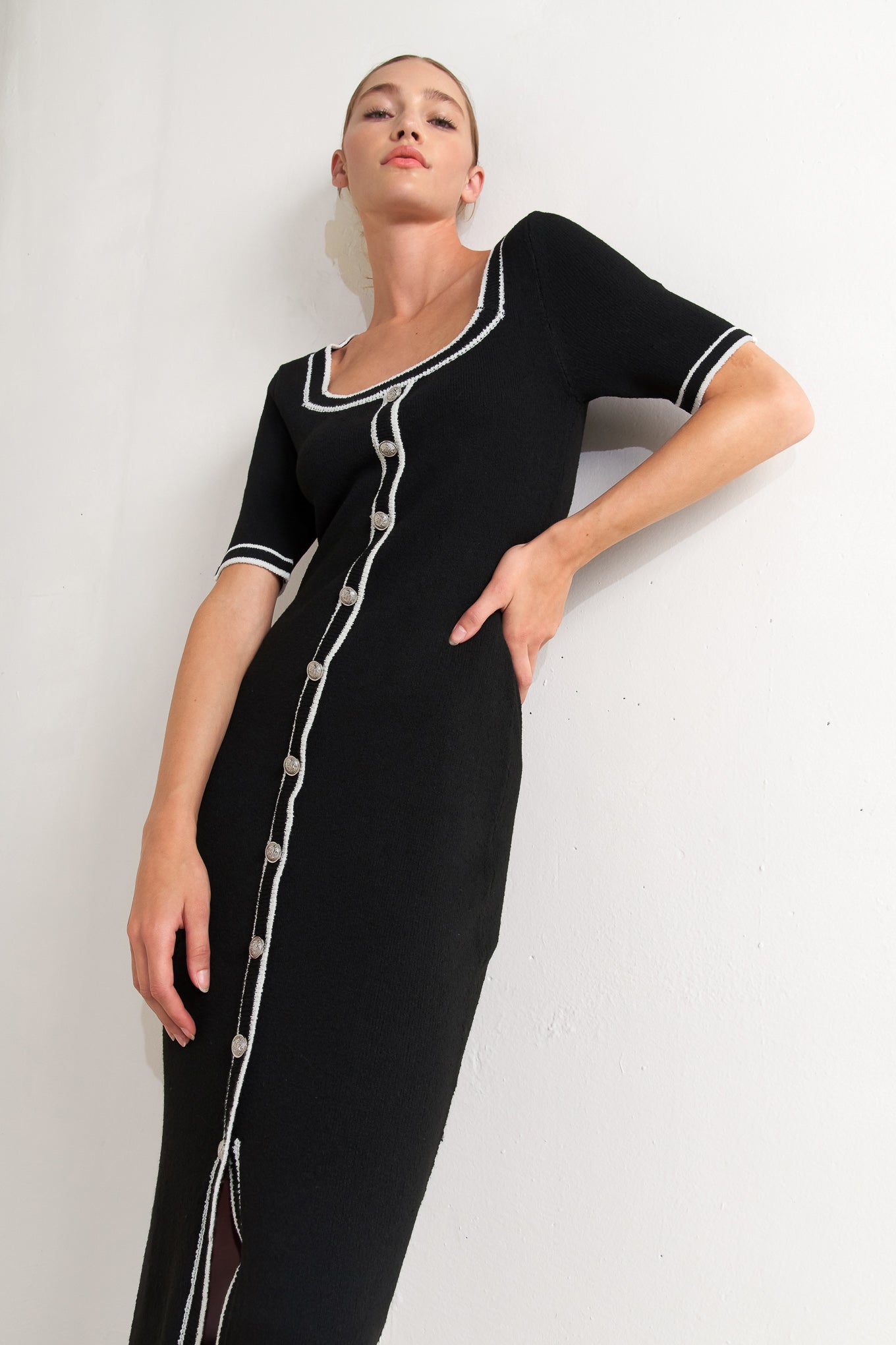 Modern Classic Sweater Knit Midi Dress