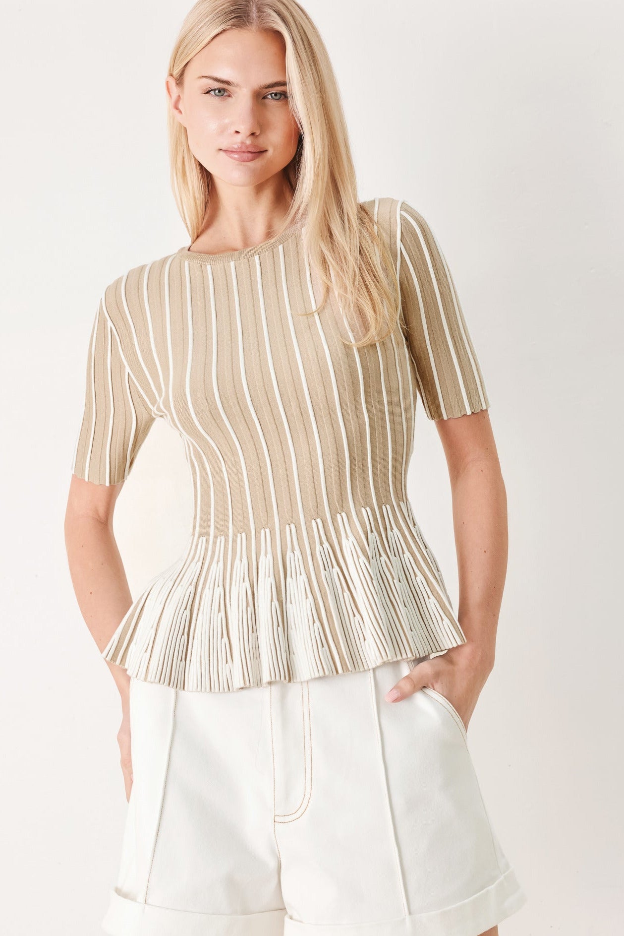 Easy Summer Stripe Sweater Knit Top