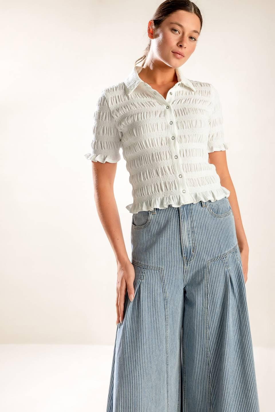 Picnic At Sunset Woven Top