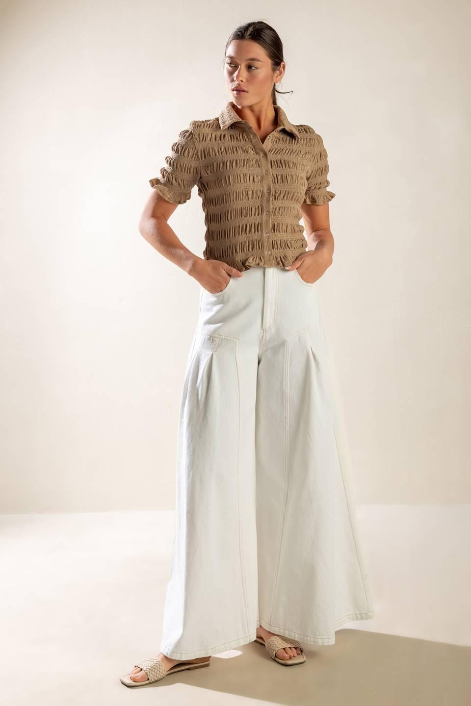 Picnic At Sunset Woven Top