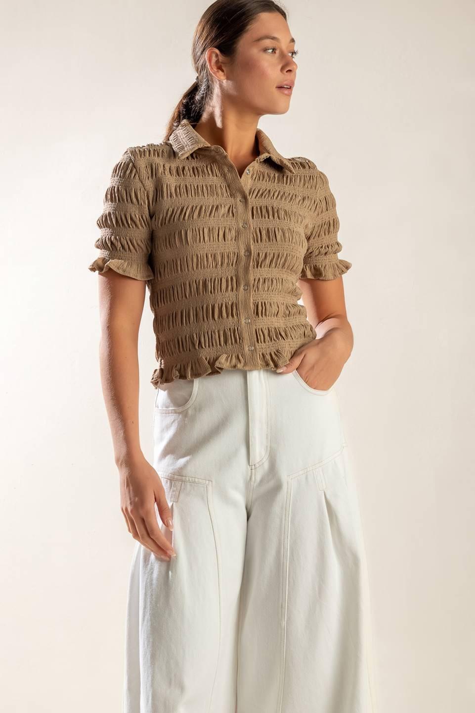 Picnic At Sunset Woven Top