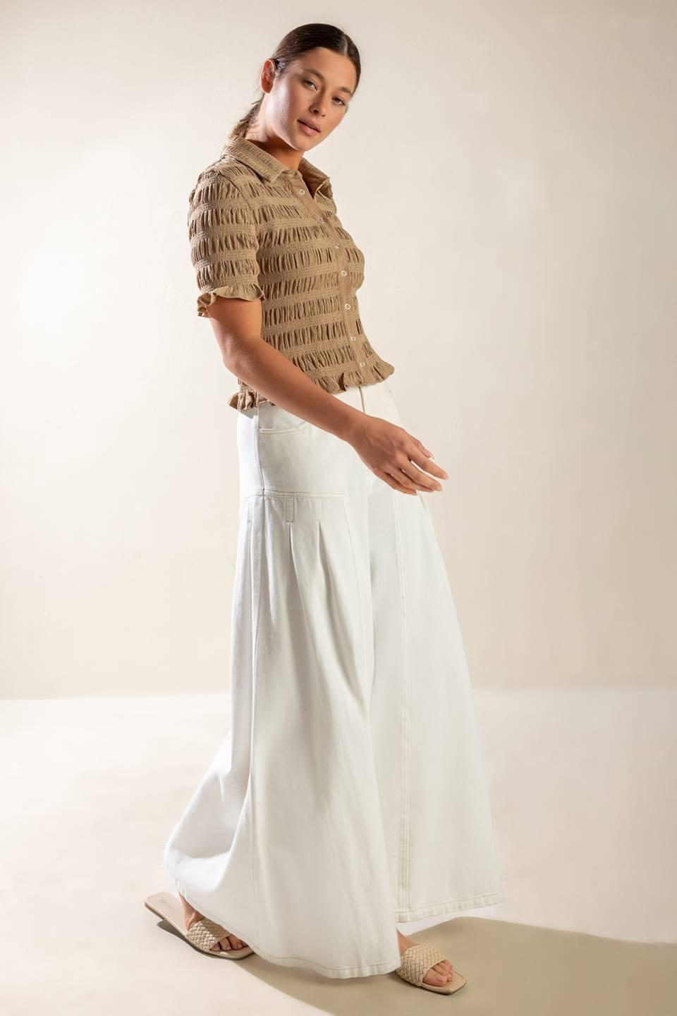 Picnic At Sunset Woven Top