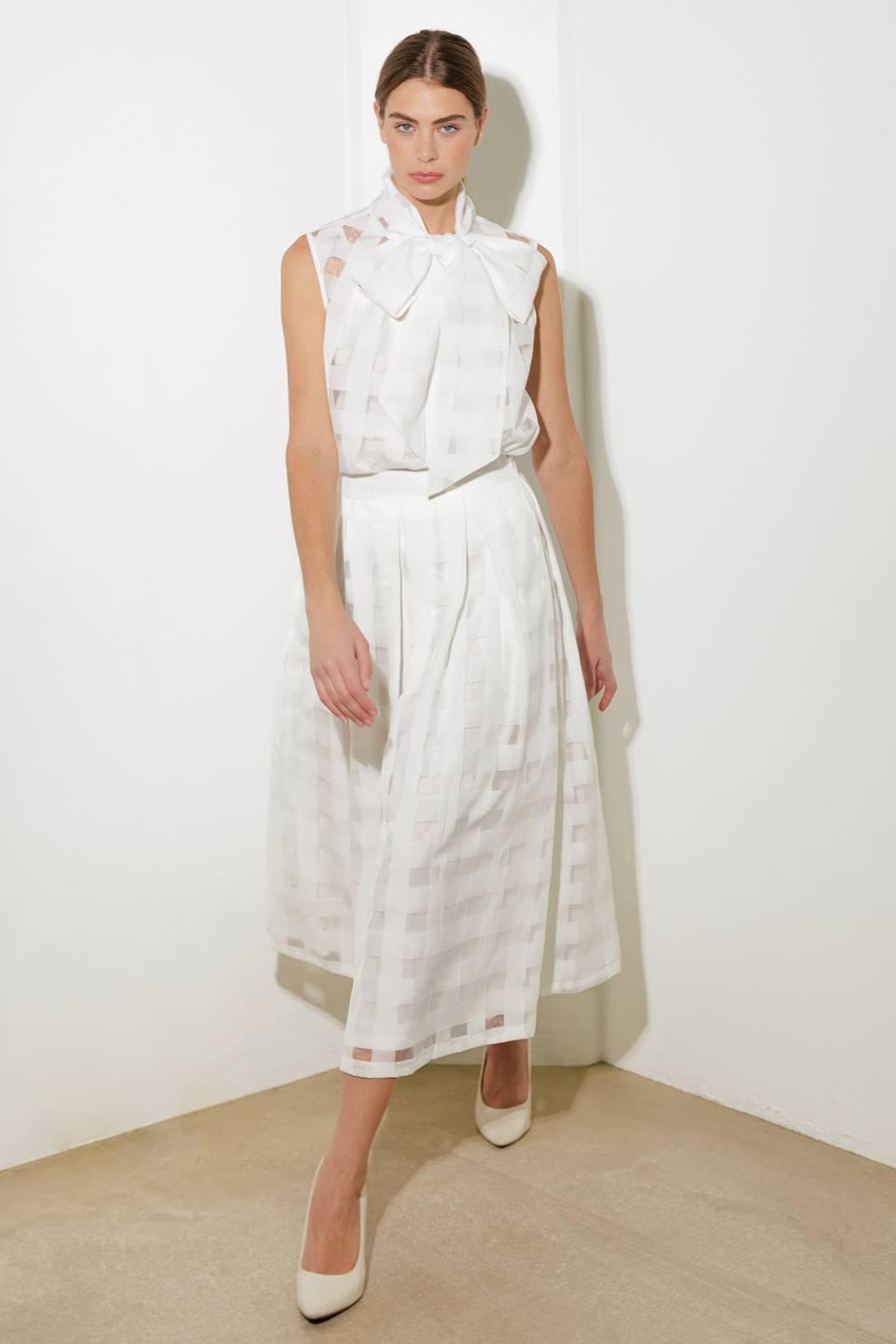 Live For Us White Woven Organza Top