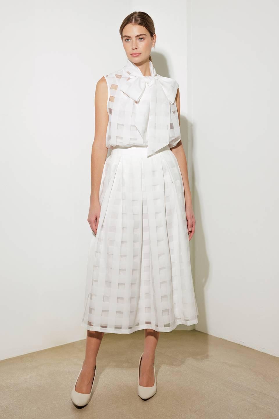 Live For Us White Woven Organza Top