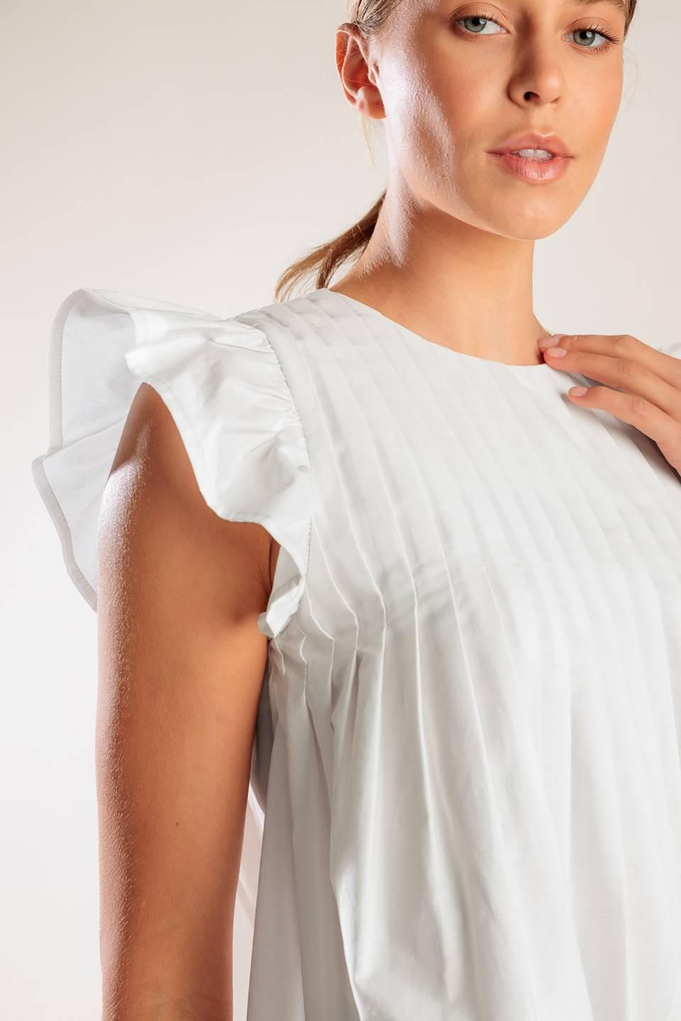 Memories In Focus White Woven Top